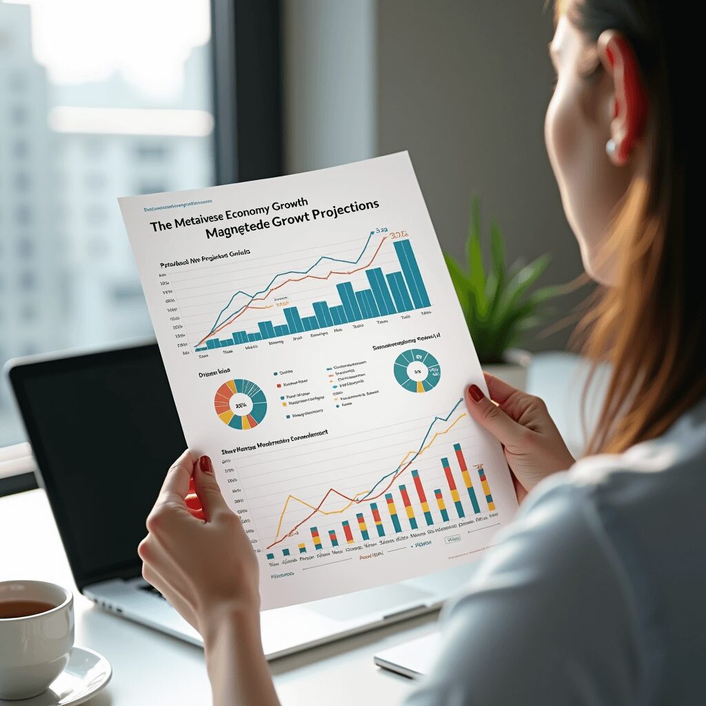 Chart showing recent growth trends of virtual assets and metaverse investments