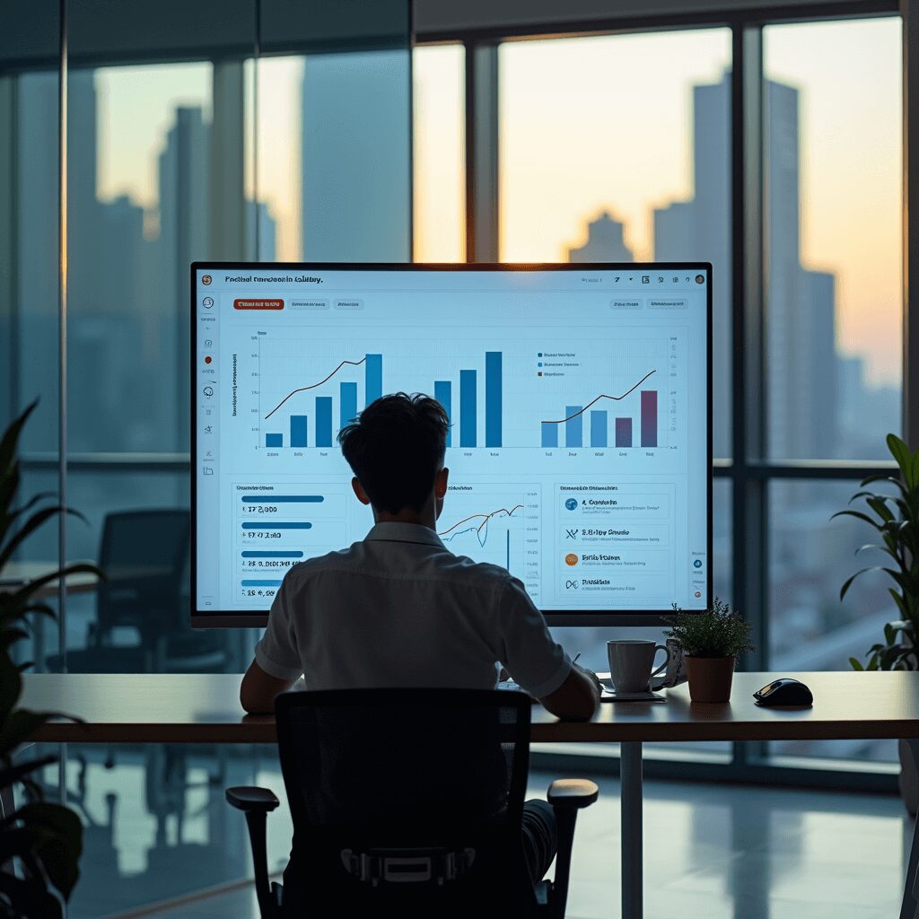 Modern dashboard with investment data and security features