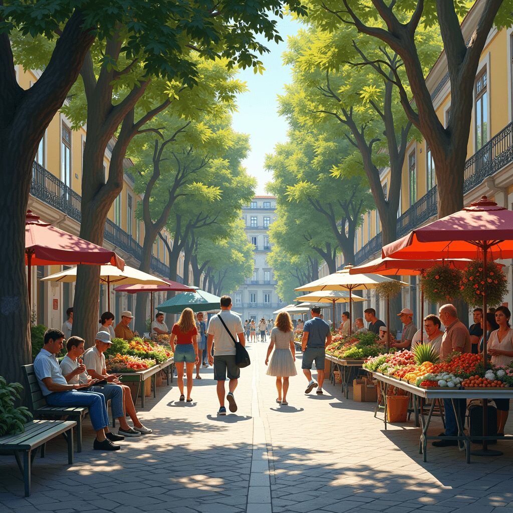 Príncipe Real street market in Lisbon