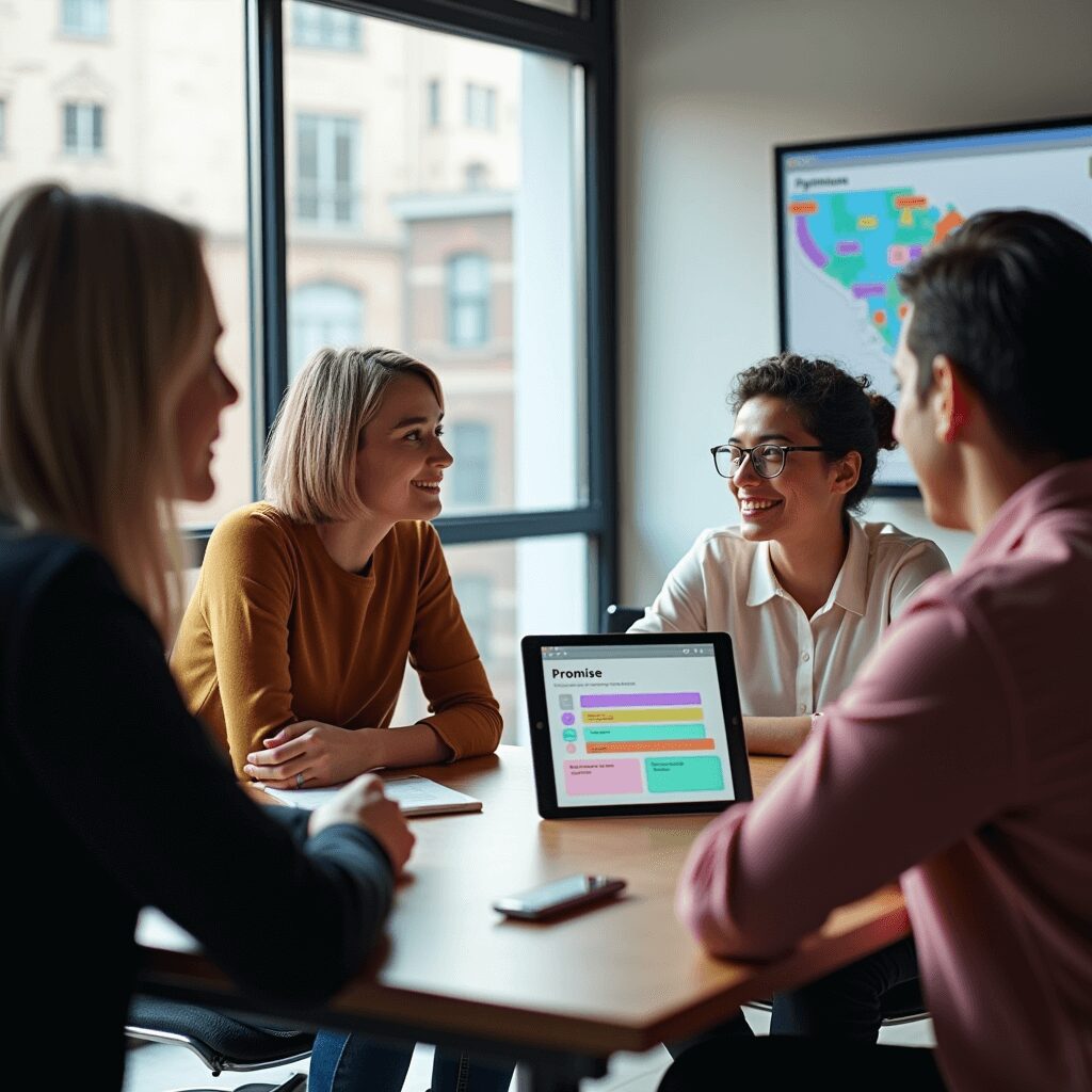 Screenshot of an app tracking optimism in the workplace